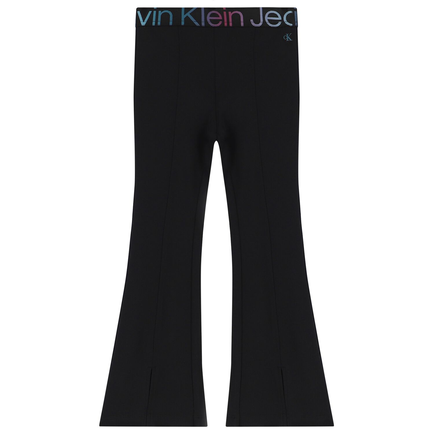 Girls Black Logo Leggings, 1, hi-res