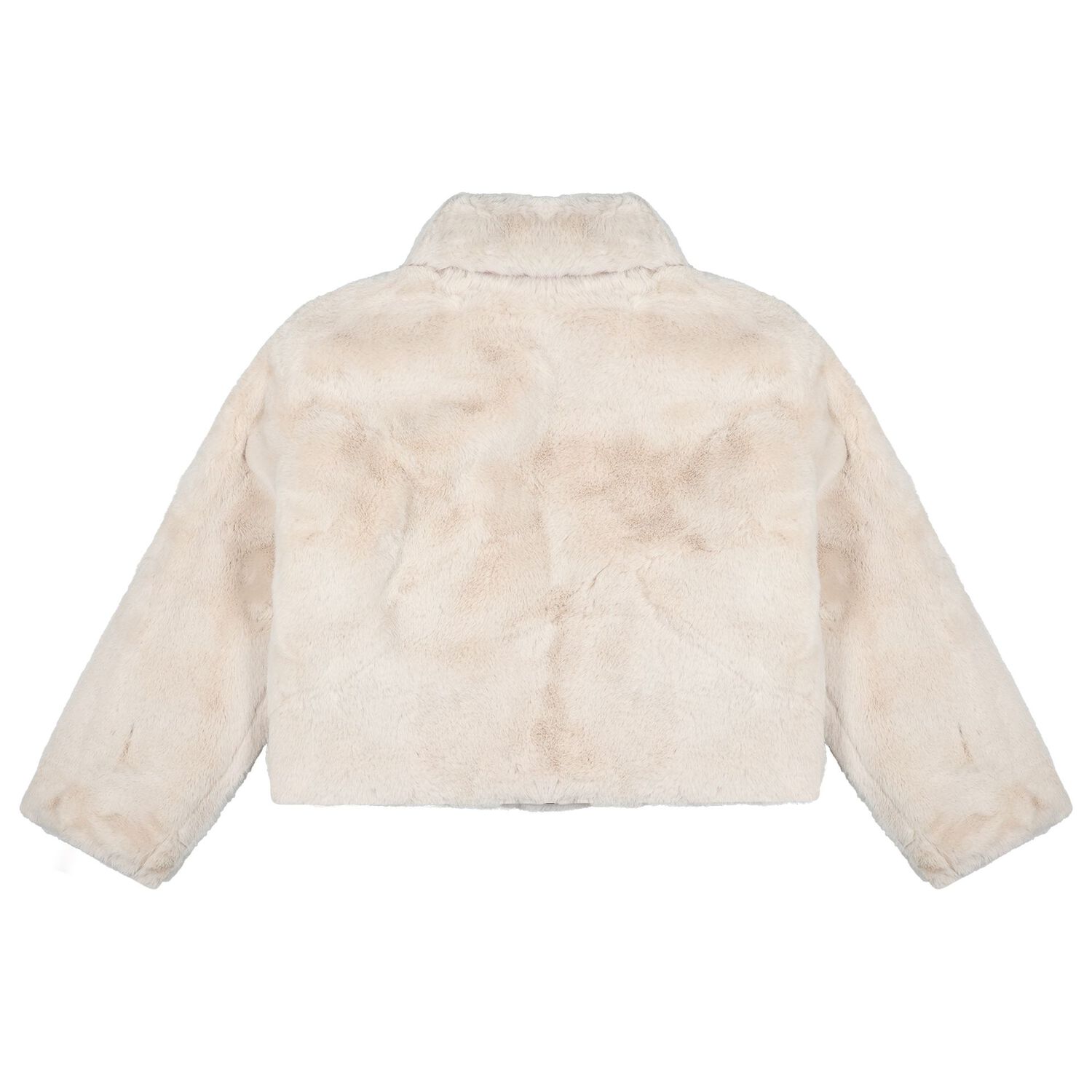 Girls Ivory Fur Jacket, 1, hi-res