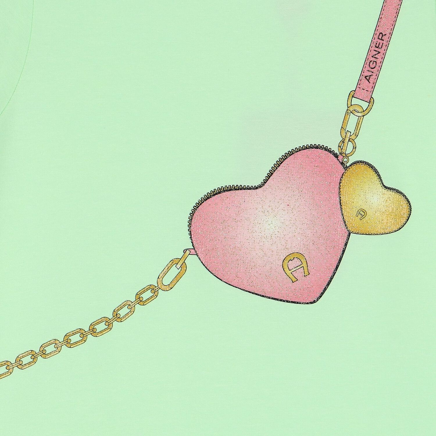 Girls Green Logo Bag Dress, 2, hi-res