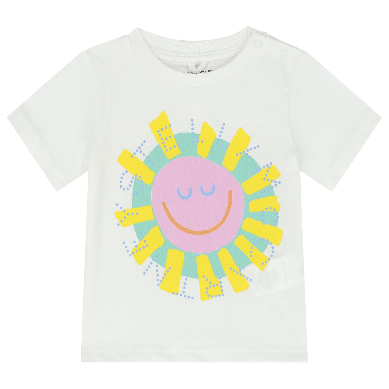 Younger Girls White Sun T-Shirt, 1, hi-res image number null