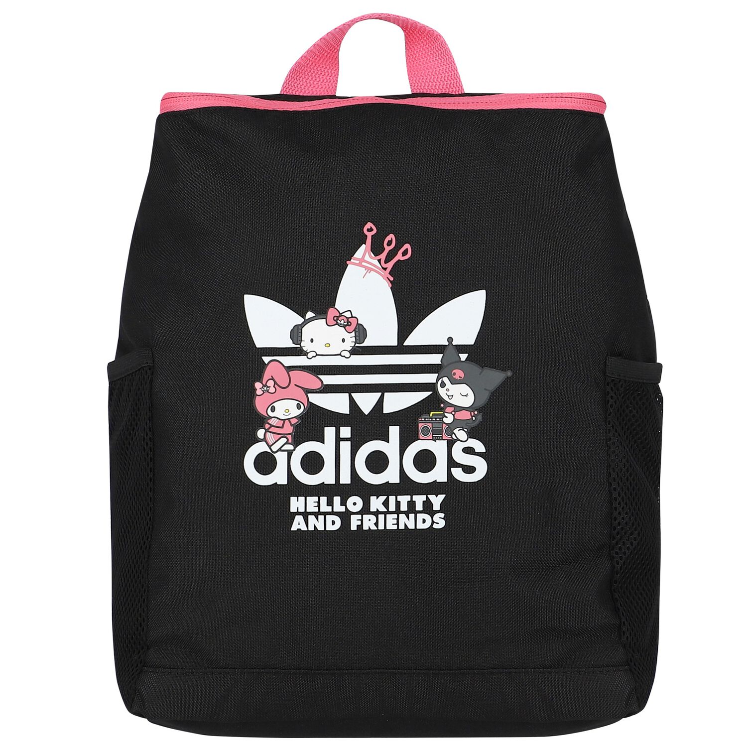 Girls Black Logo Backpack, 1, hi-res