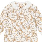 White & Gold Babygrow, 1, hi-res