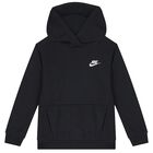 Black Logo Hooded Top, 1, hi-res
