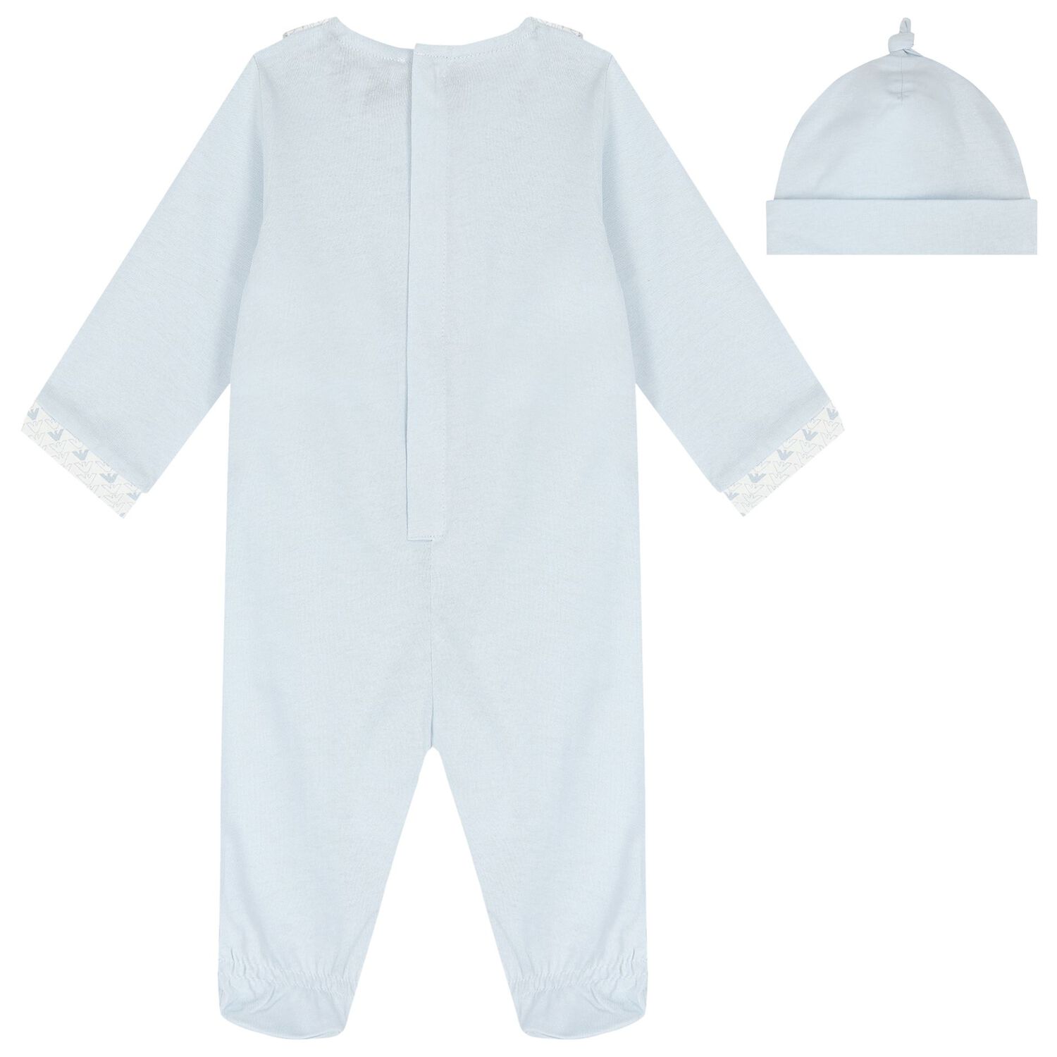 Baby Boys Blue Logo Babygrow Set, 1, hi-res image number null