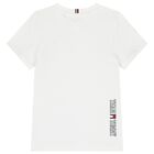Boys White Logo T-Shirt, 3, hi-res