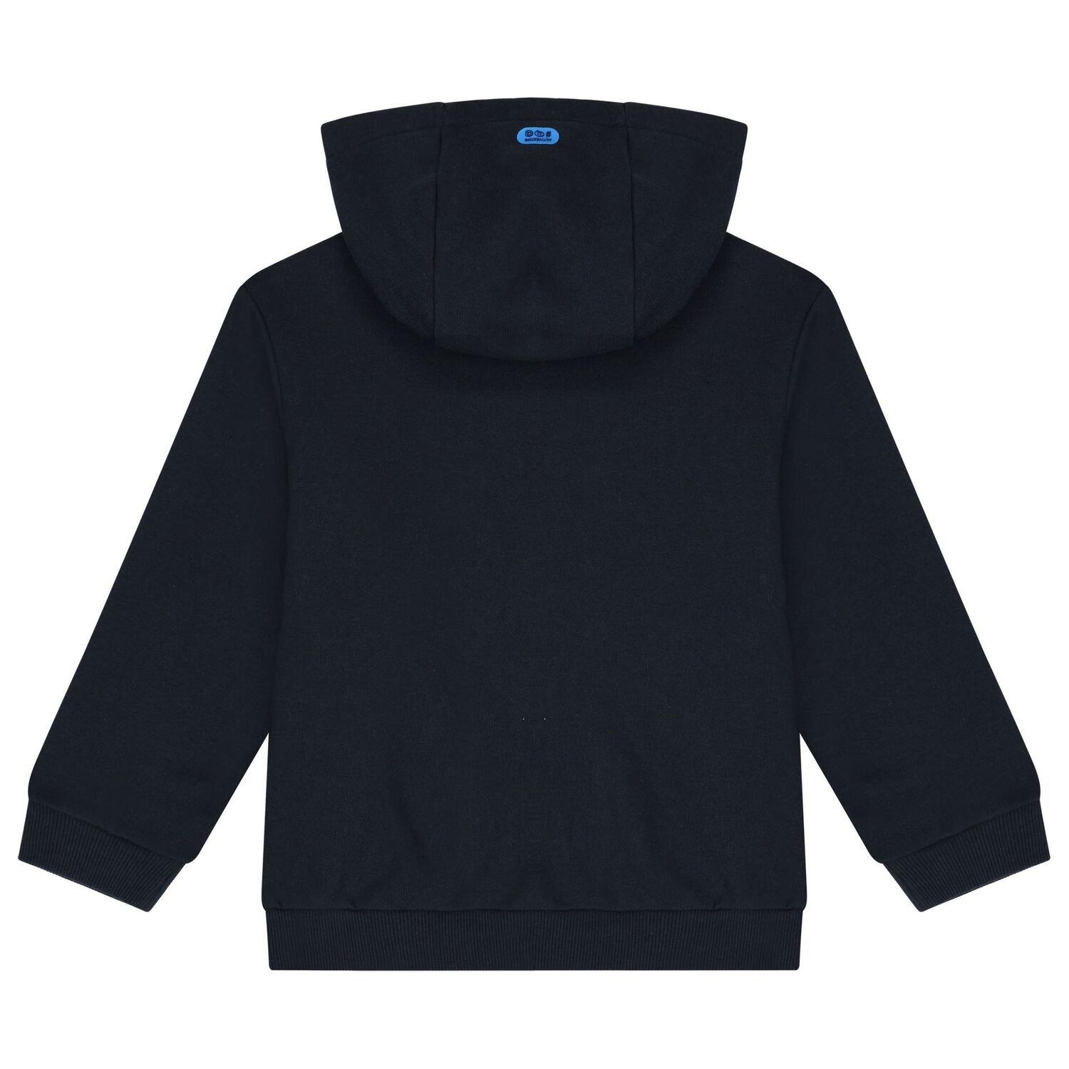 Boys Navy Blue Hoodie Zip Up Top, 1, hi-res