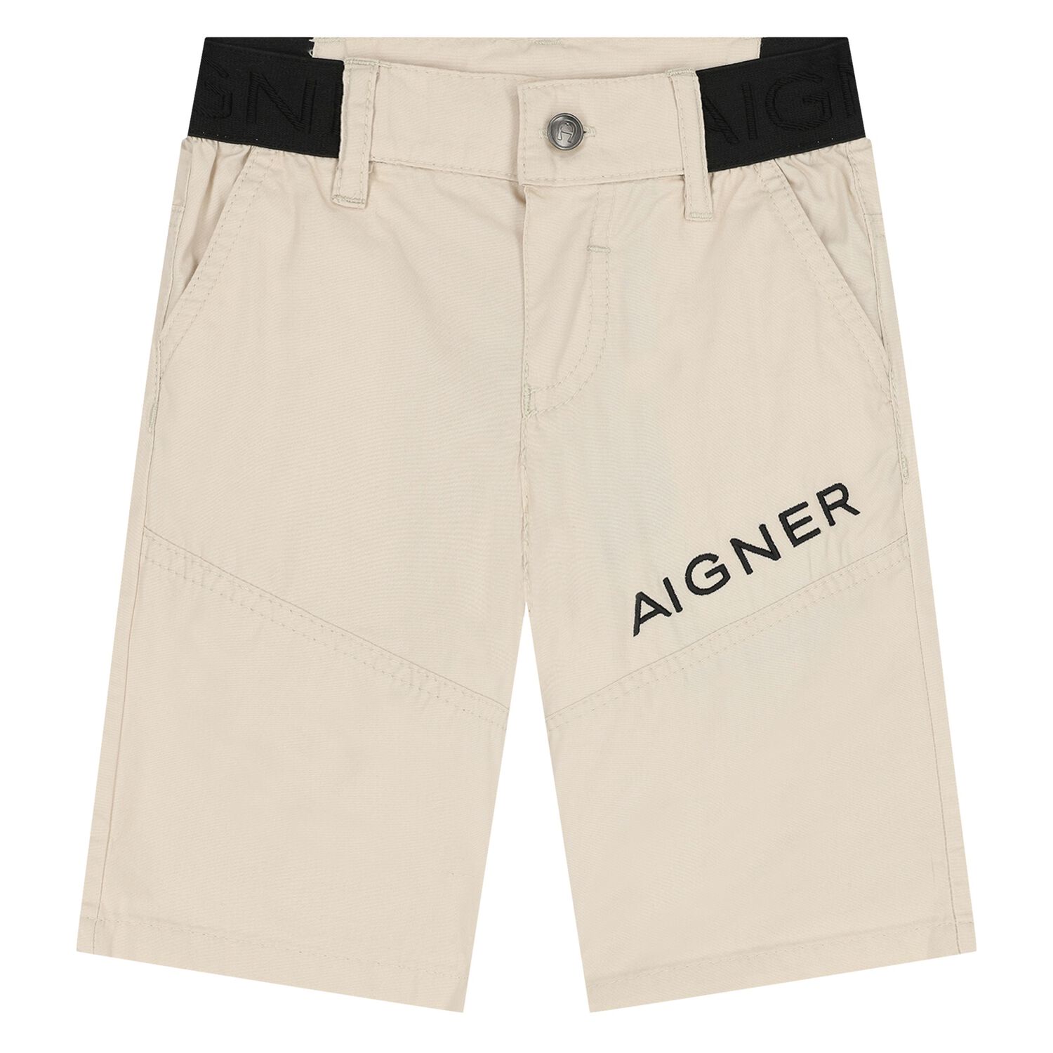 Younger Boys Beige Logo Shorts, 2, hi-res image number null