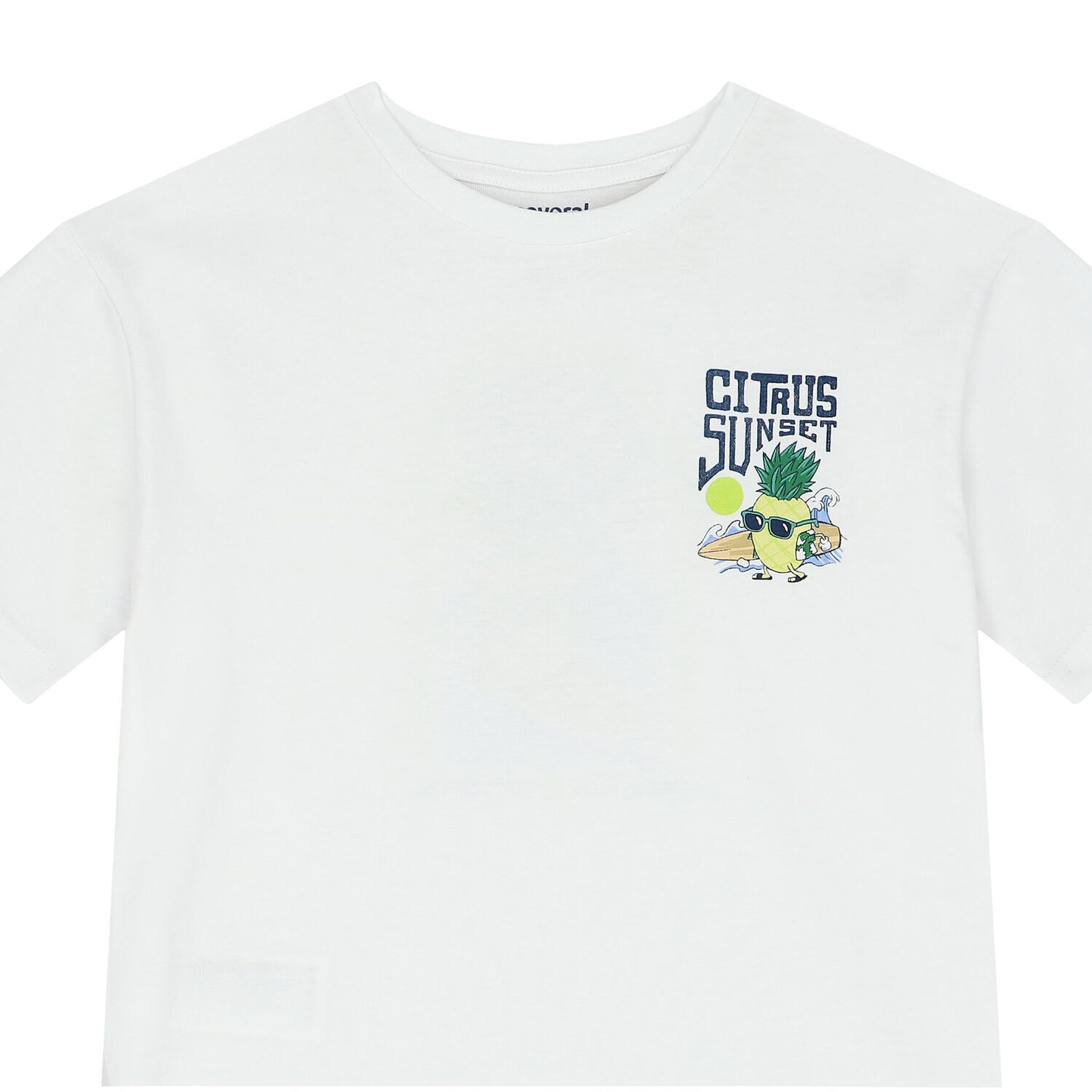 Boys White Pineapple T-Shirt, 1, hi-res