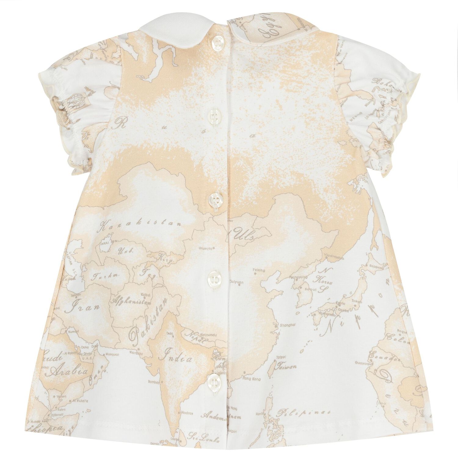 Baby Girls White & Beige Geo Map Gift Set, 1, hi-res