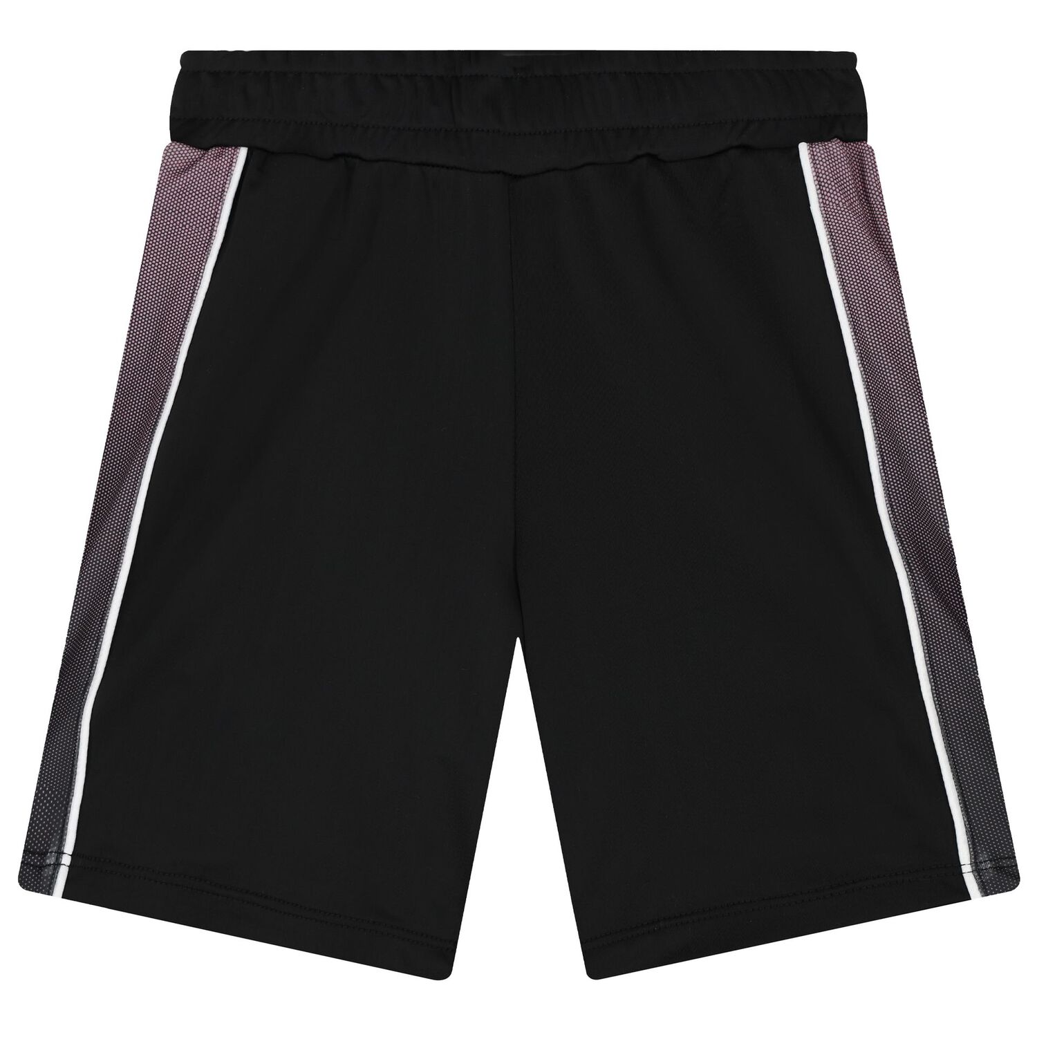 Boys Black Logo Shorts, 1, hi-res