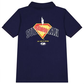 Boys Navy Blue Superman Polo Shirt