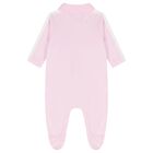 Baby Girls Pink Logo Babygrow, 1, hi-res