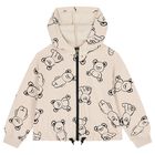 Girls Ivory & Black Teddy Bear 3 Piece Tracksuit, 1, hi-res