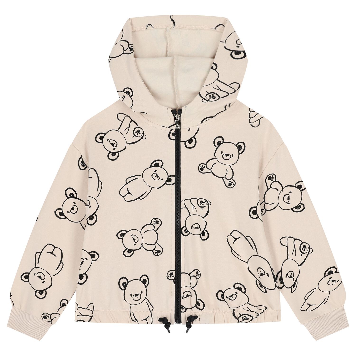 Girls Ivory & Black Teddy Bear 3 Piece Tracksuit, 1, hi-res