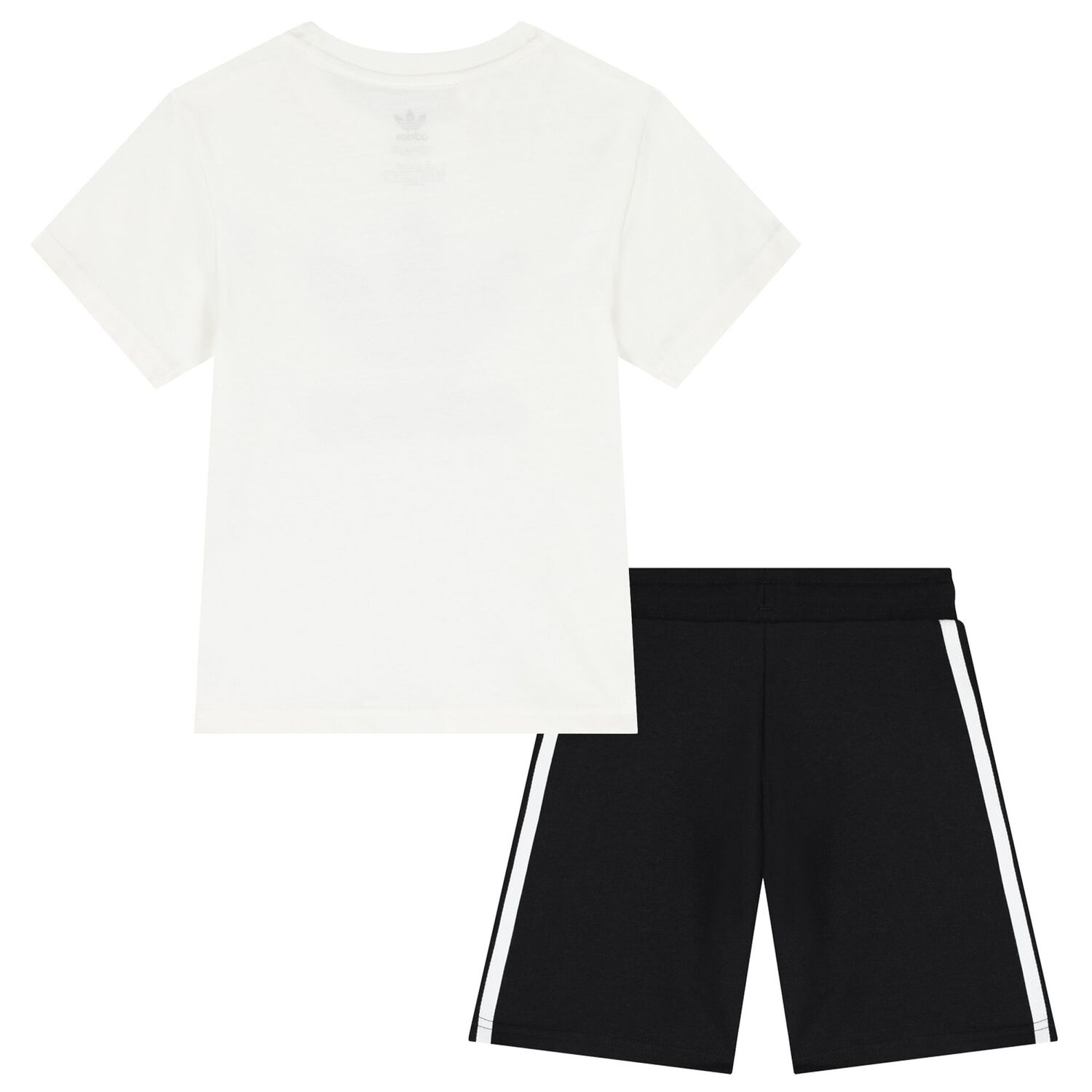 White & Black Logo Shorts Set, 1, hi-res
