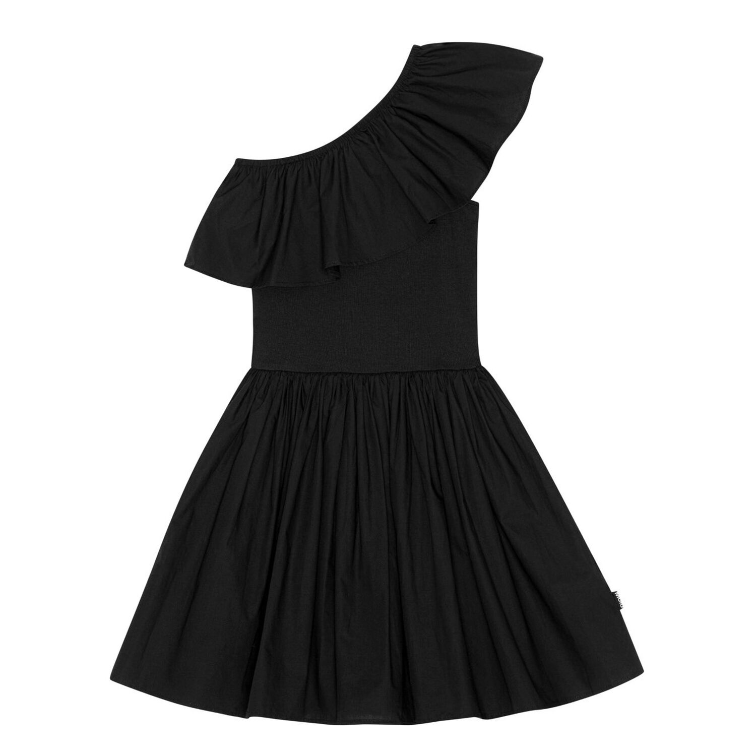 Girls Black Ruffle Chloey Dress, 5, hi-res