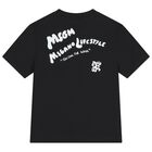 Boys Black Logo T-Shirt, 3, hi-res