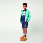 Boys Navy Logo Shorts, 1, hi-res