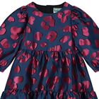 Girls Navy Blue & Pink Leopard Dress, 1, hi-res