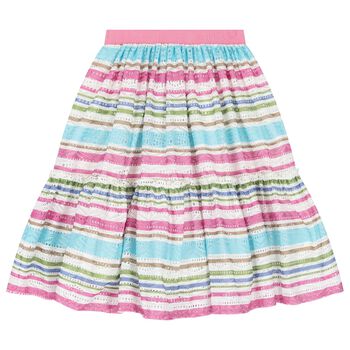 Girls Multi-Coloured Striped Skirt