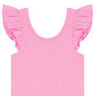 Girls Pink Ruffled Top, 1, hi-res