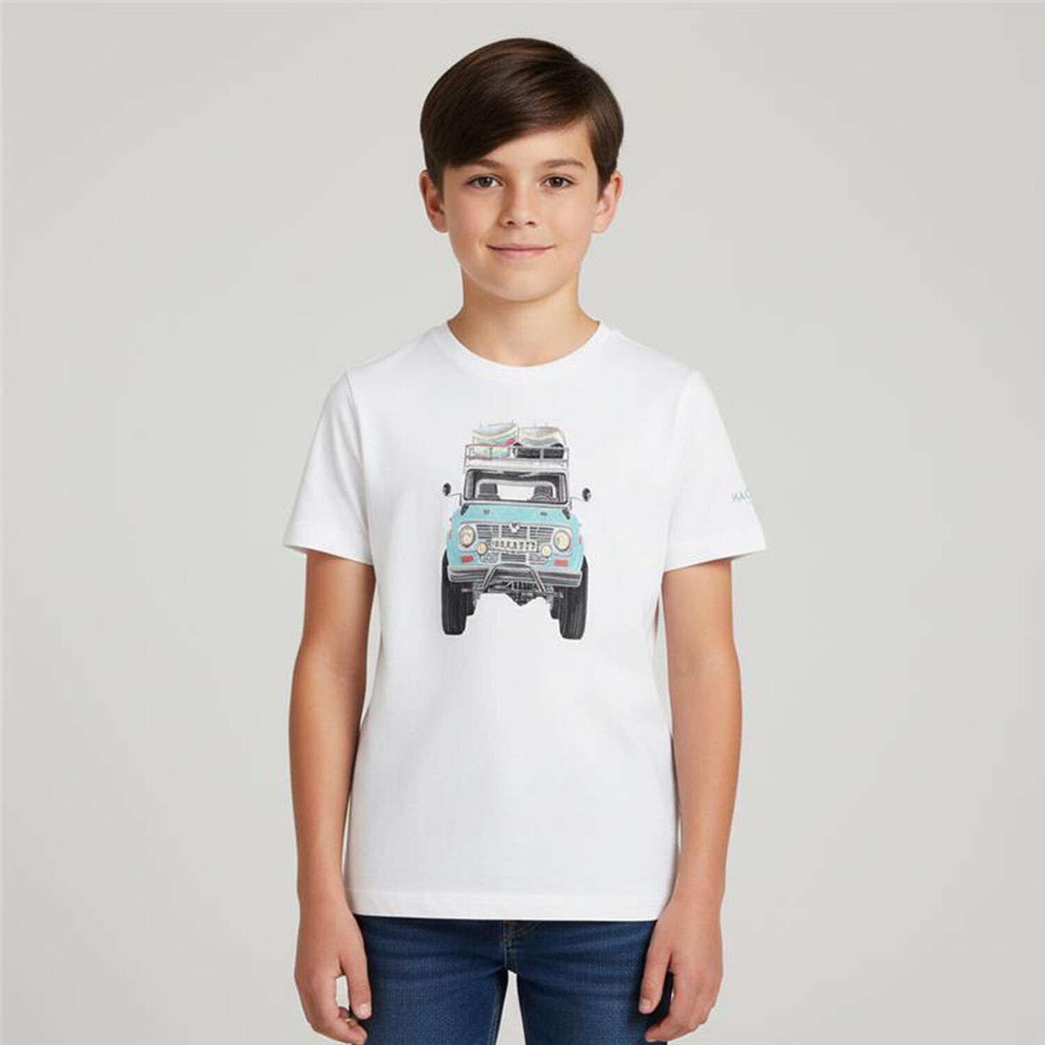 Boys White Logo T-Shirt, 2, hi-res