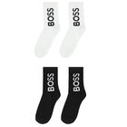 Boys Black & White Logo Socks (2 Pack)Ã‚Â , 1, hi-res
