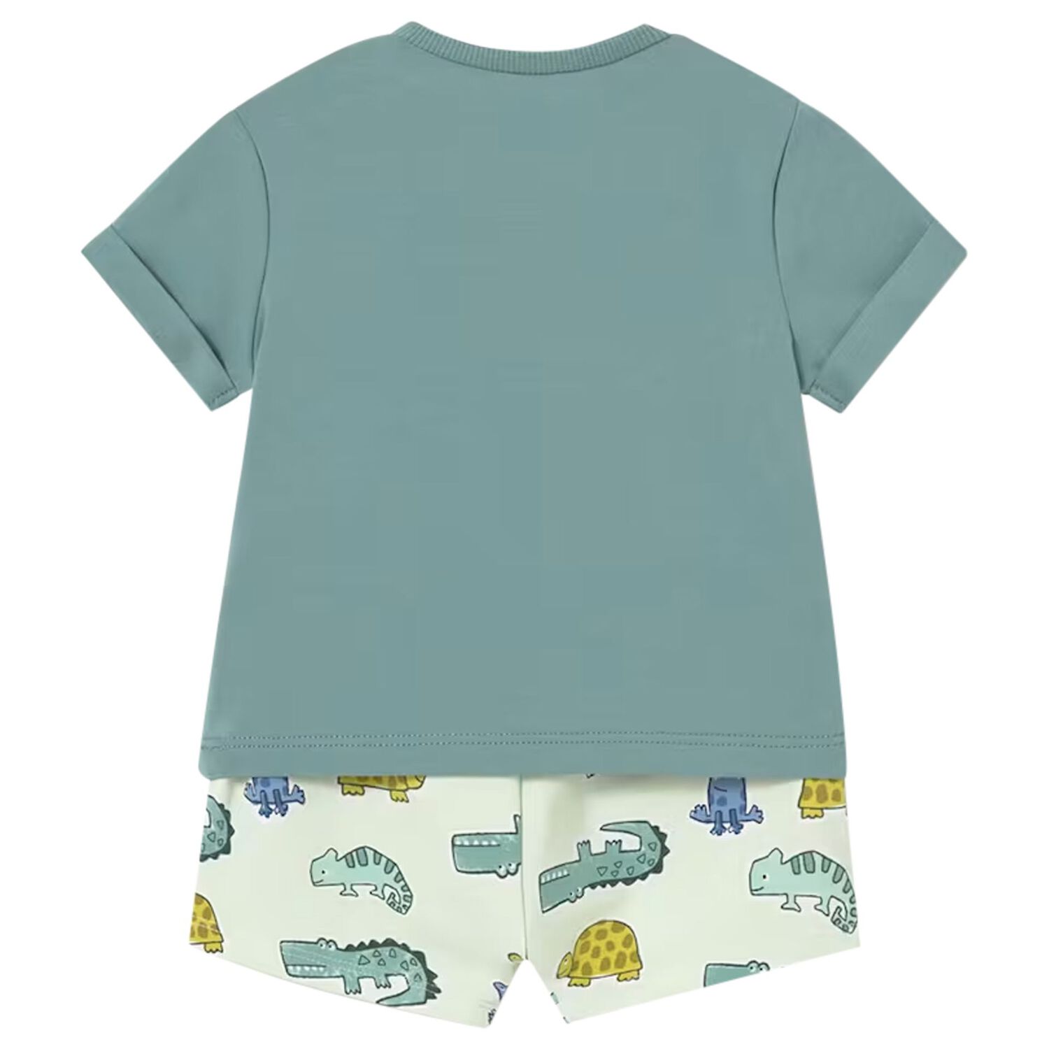 Baby Boys Green Frog Shorts Set, 3, hi-res