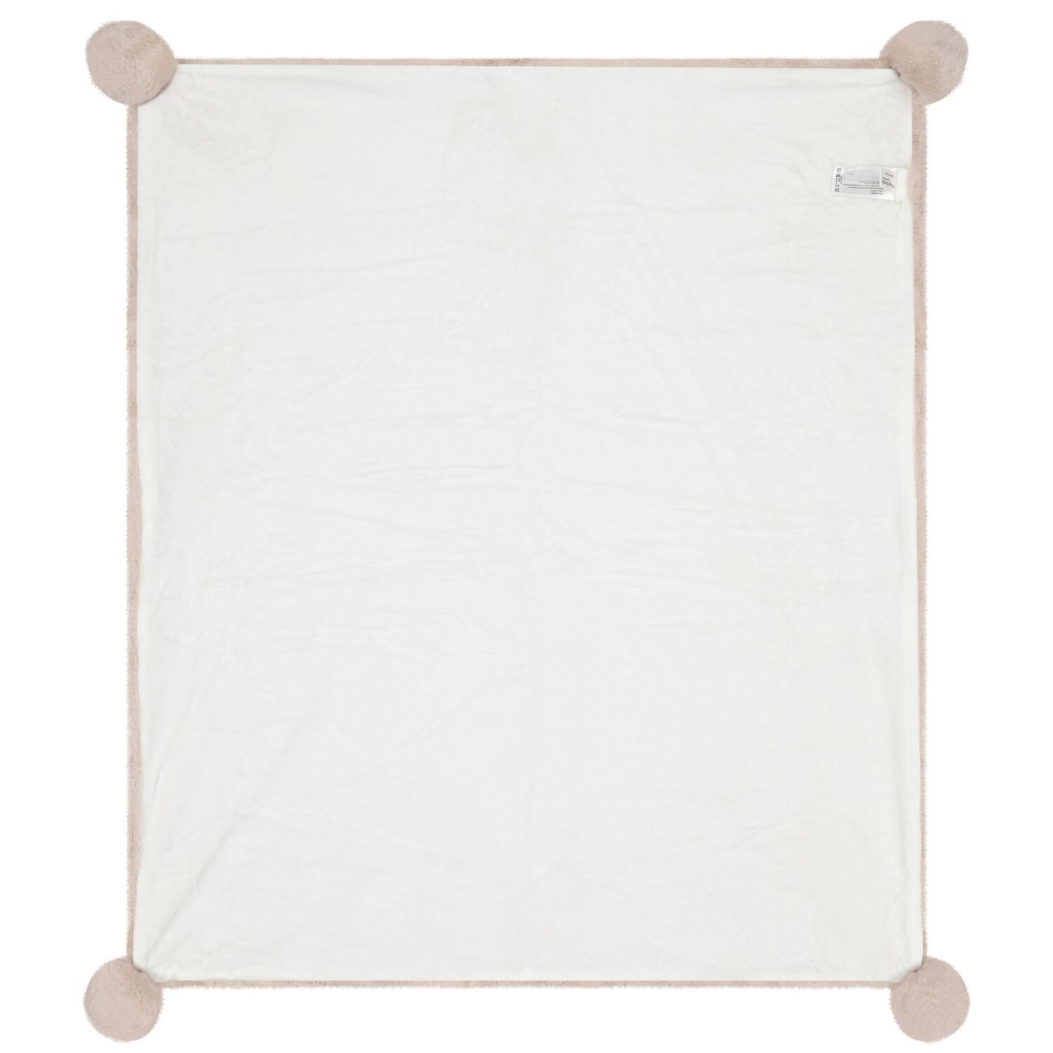 Beige & White Faux Fur Baby Blanket, 2, hi-res