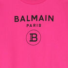 Girls Pink Logo Sweatshirt, 1, hi-res