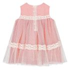 Younger Girls Ivory & Red Tulle Dress, 1, hi-res