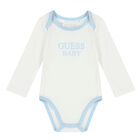 Baby Boys Navy Blue & White Logo Tracksuit Set, 3, hi-res