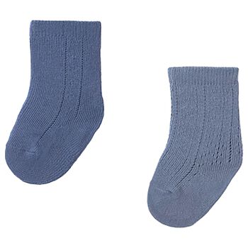 Baby Boys Blue Knitted Socks