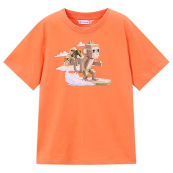 Boys Orange Monkey T-Shirt