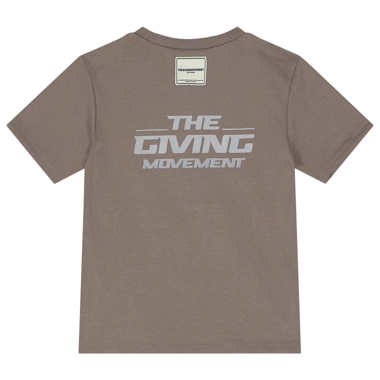 Beige Logo Reflective T-Shirt, 2, hi-res