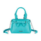 Girls Blue Bow Handbag, 1, hi-res