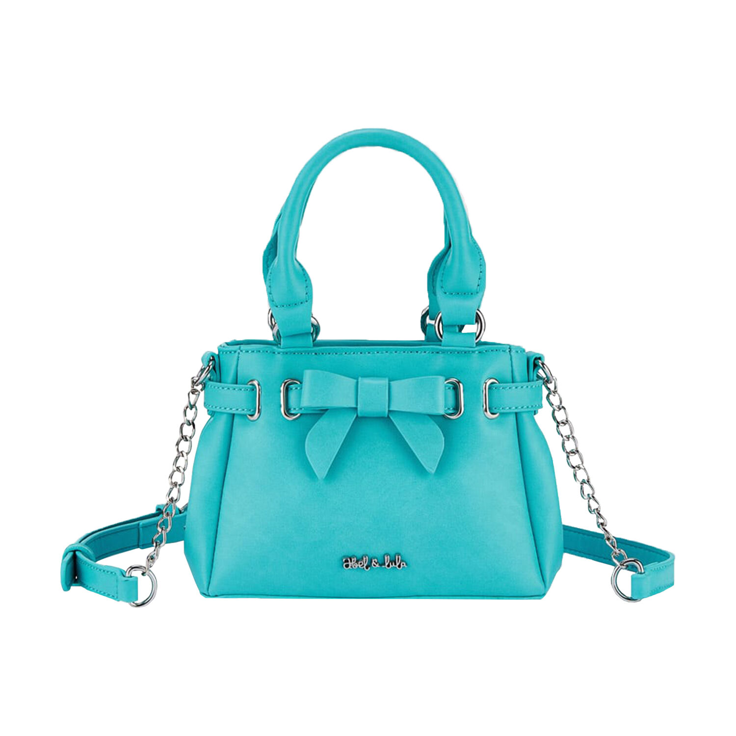 Girls Blue Bow Handbag, 1, hi-res