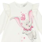 Younger Girls Ivory Disney Sweatshirt Dress, 1, hi-res