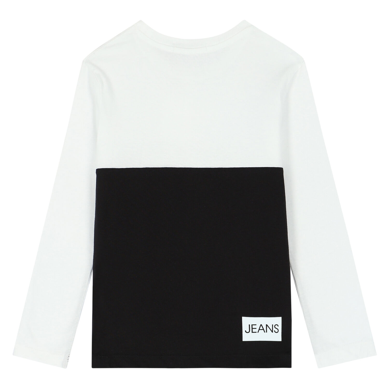 Boys White & Black Logo Long Sleeve T-Shirt, 2, hi-res image number null