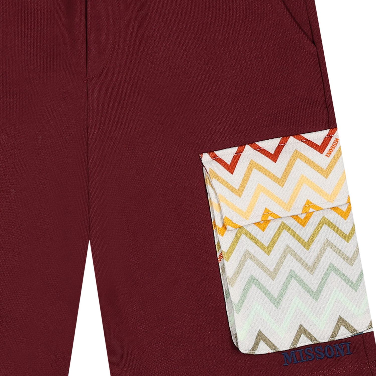 Boys Burgundy Zig Zag Shorts, 1, hi-res