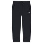 Boys Navy Blue Logo Joggers, 2, hi-res
