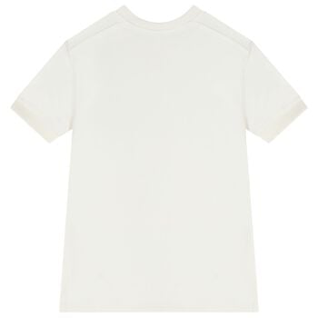 Girls Mini Me Ivory Logo Dress
