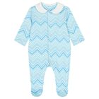 Baby Boys Blue Zig Zag Babygrow Gift Set  , 1, hi-res