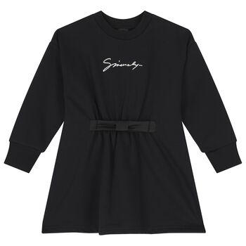 Girls Black Logo Dress