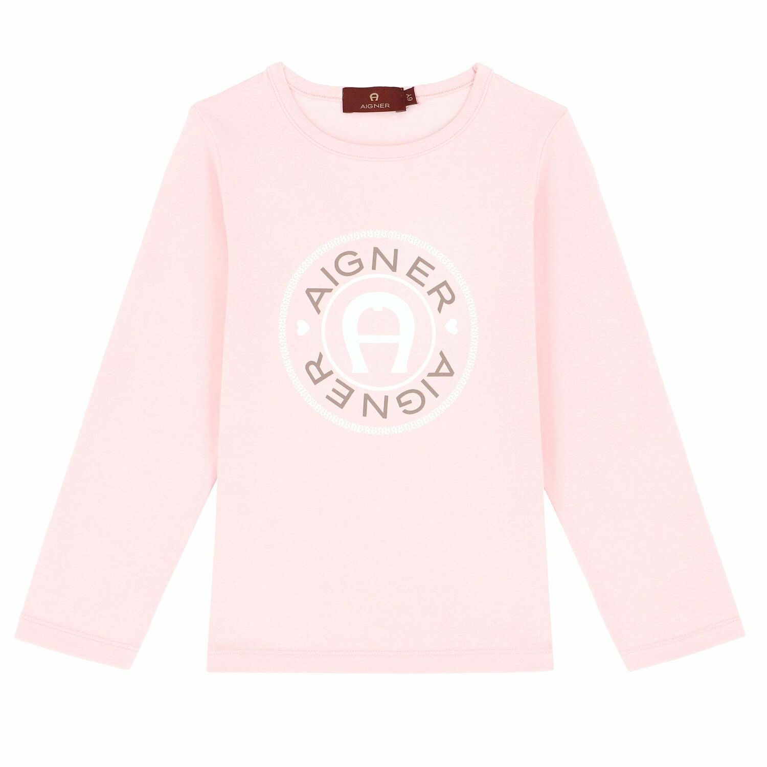 Girls Pink & White Logo Pyjamas, 1, hi-res image number null