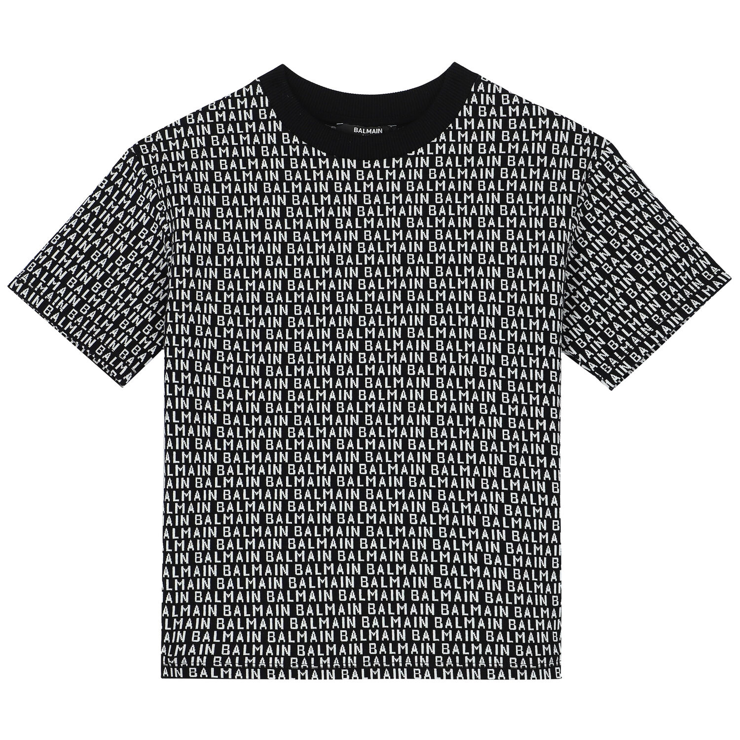 Boys Black & White Logo T-Shirt, 1, hi-res