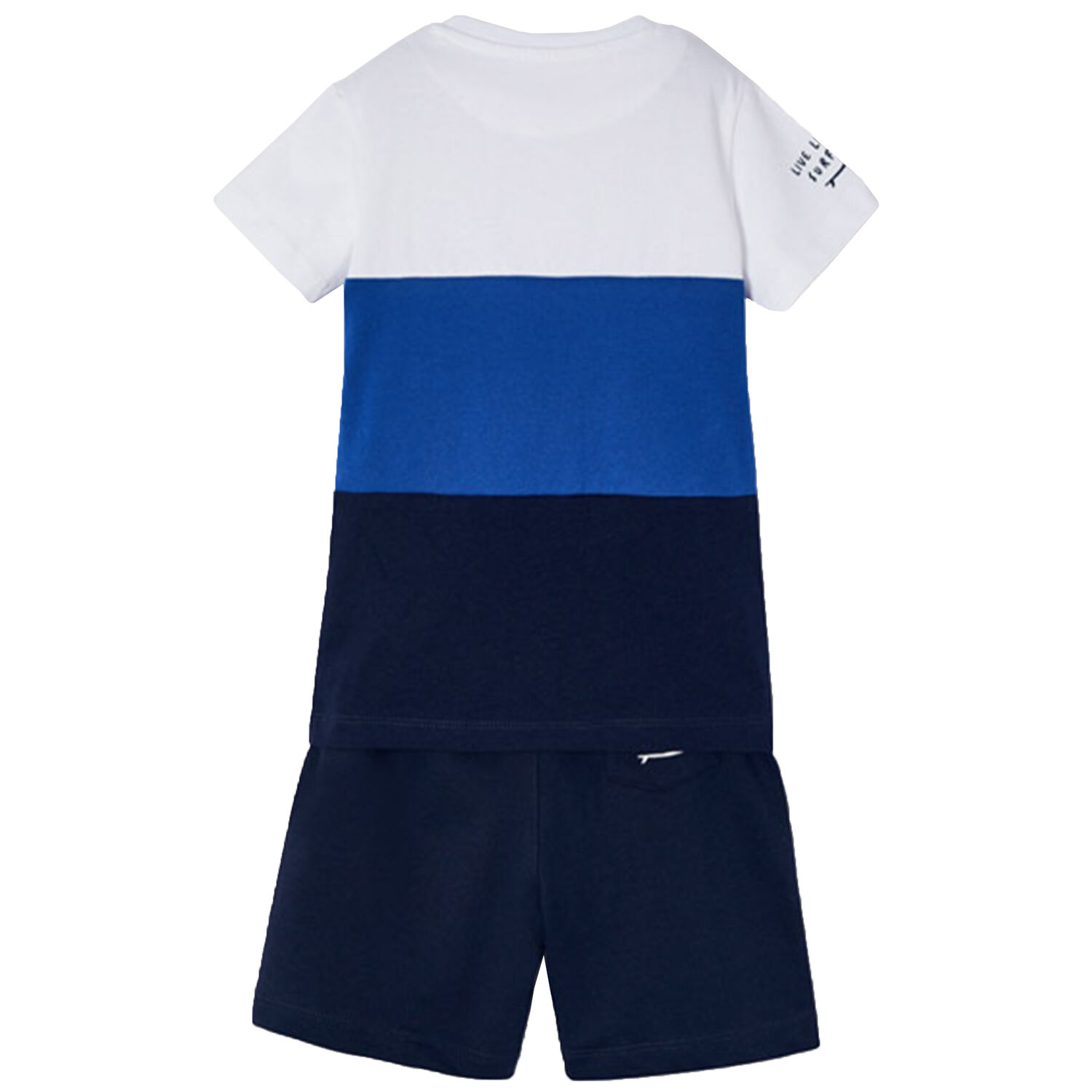 Boys White, Blue & Navy Shorts Set, 1, hi-res image number null