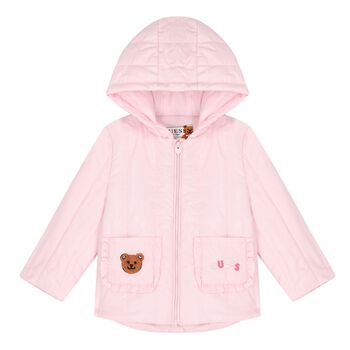 Younger Girls Pink Padded Puffer Jacket