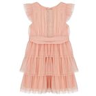 Girls Pink Embellished Tulle Dress, 1, hi-res