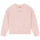 Girls Pink Embellished Logo Sweatshirt, 1, hi-res
